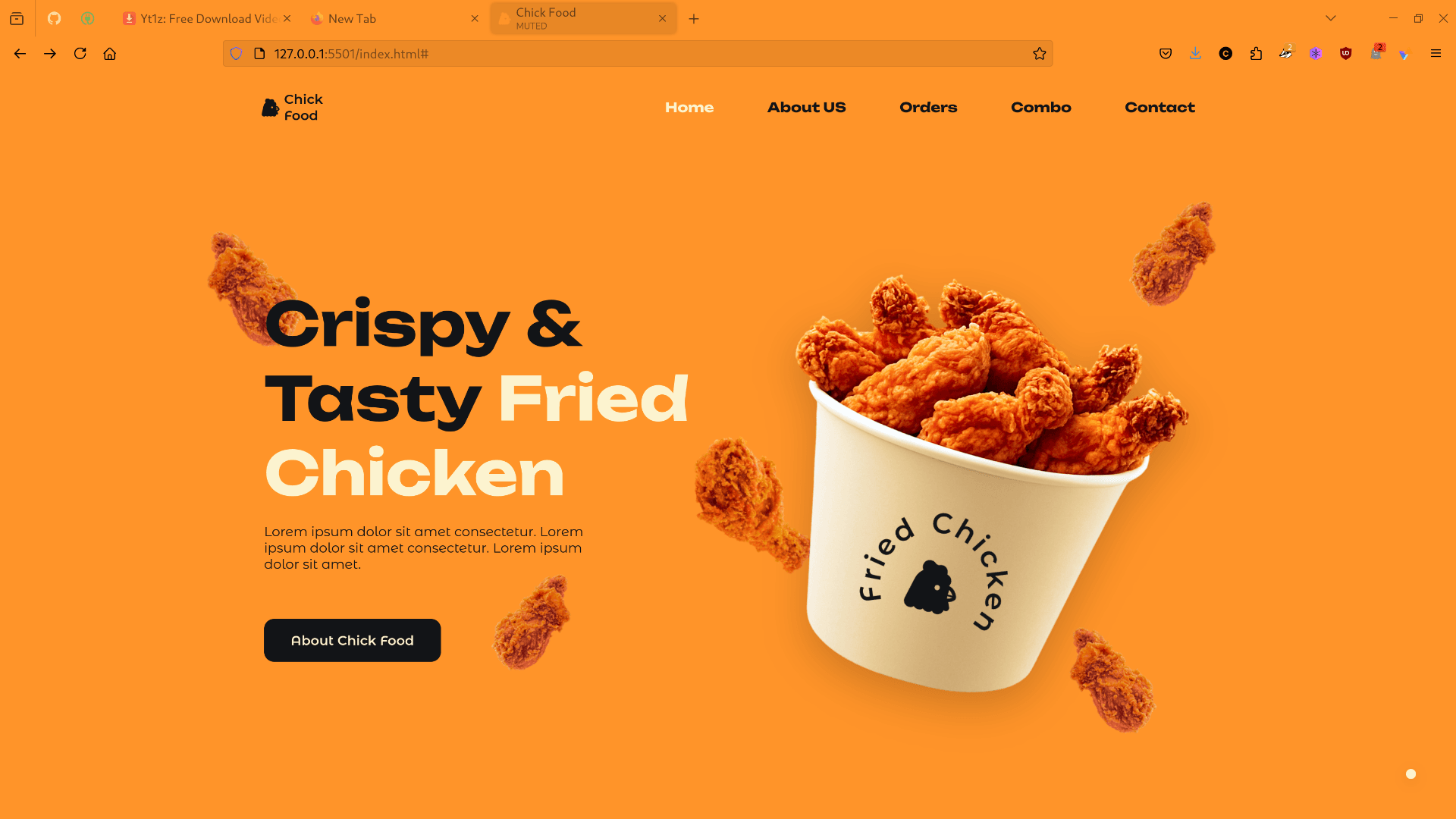 Chick Food - Responsive Restaurant Frontend (V2)