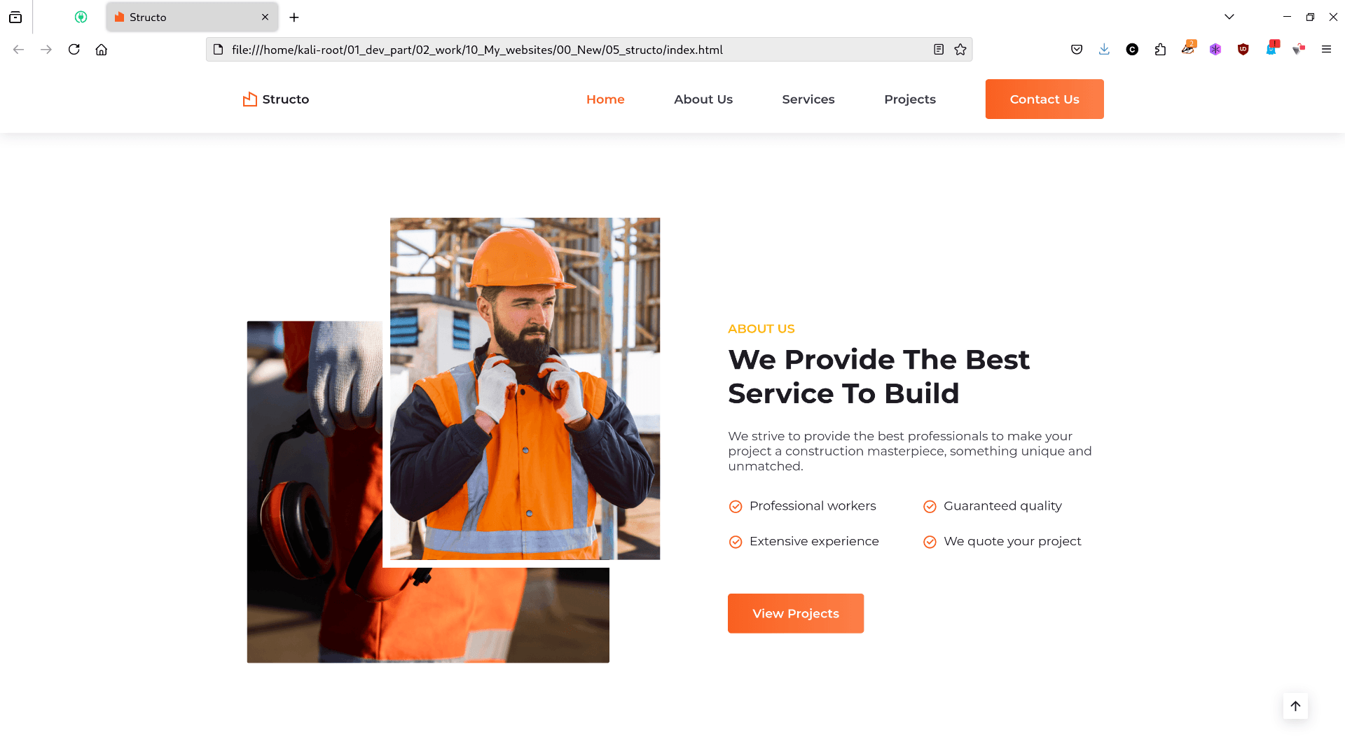 Structo - Modern Construction Landing Page