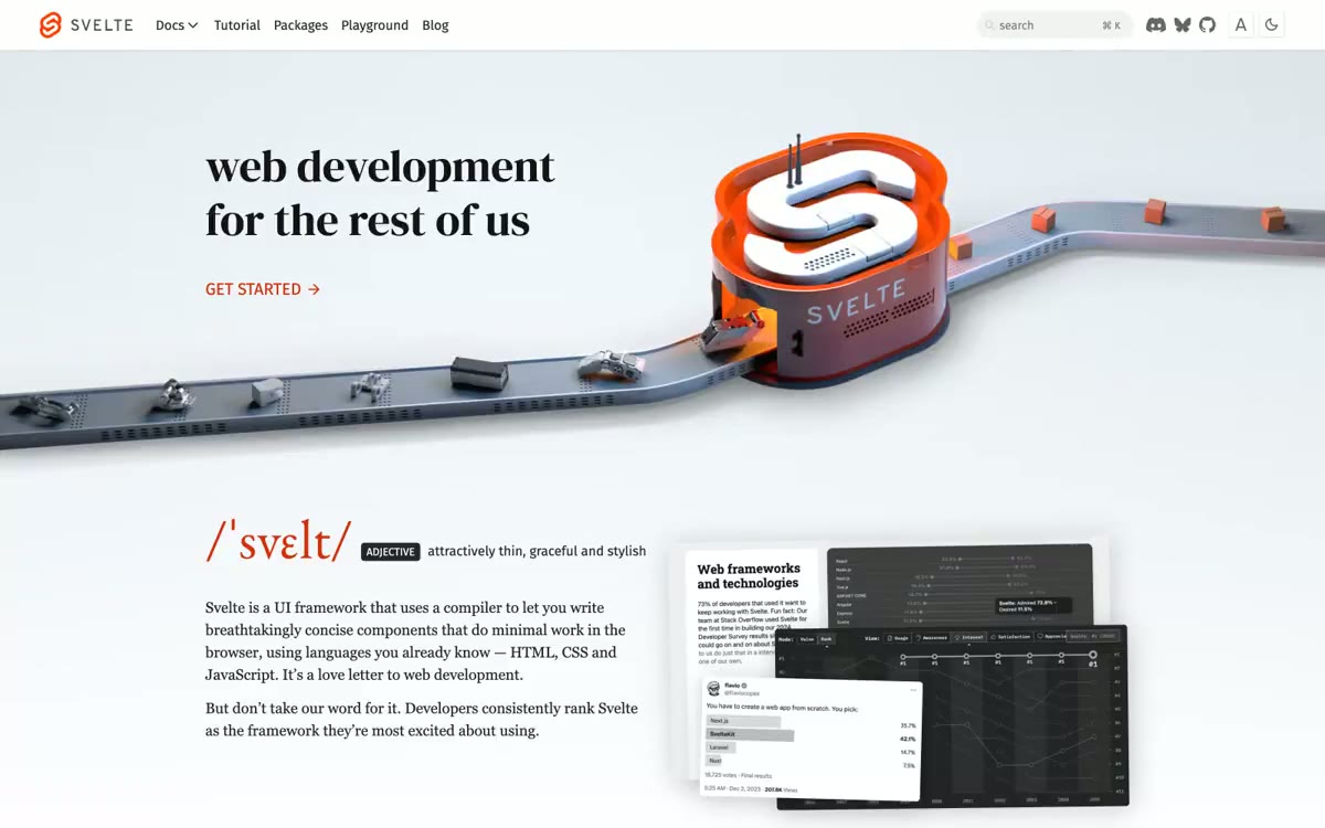 Svelte Design System - High-readability developer documentation interface