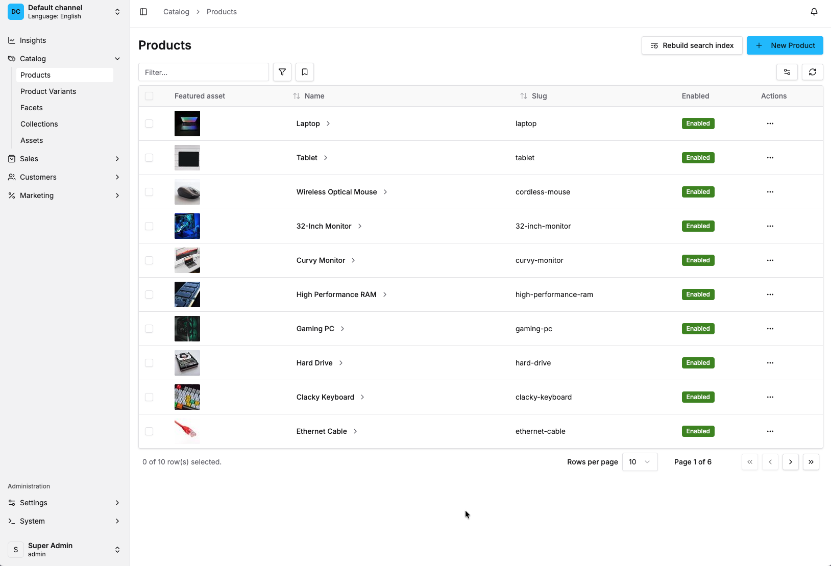 Product Catalog Views Before Upgrades