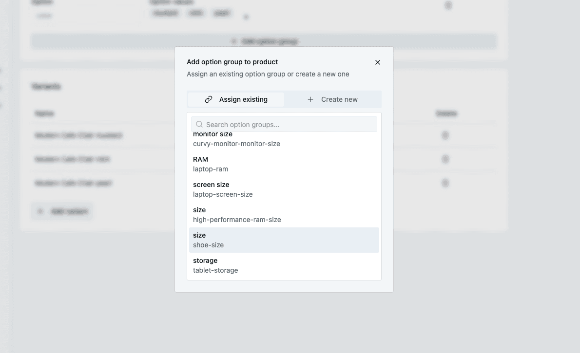 Custom Fields and Option Group Configuration