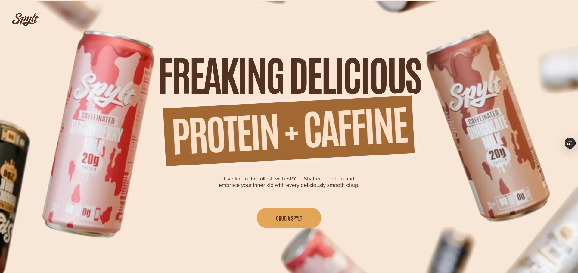 Splyt — Protein Drink Landing Page